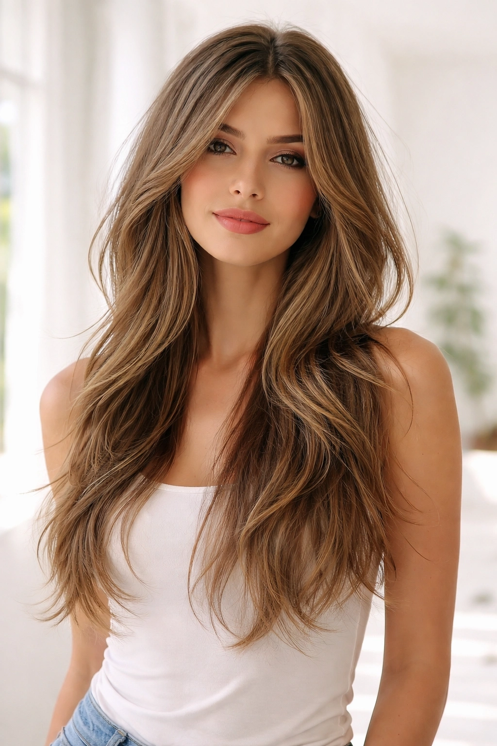 10 Messy Textured Haircuts With Effortless Volume 8 Full-length hair with wispy layers and textured ends cascading over shoulders