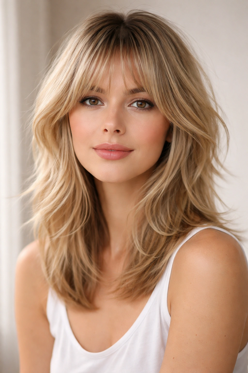 15 Shag Haircuts That Give Fine Hair More Body 2 The Wispy Shoulder-Length Shag with feathered wispy layers forming a soft silhouette