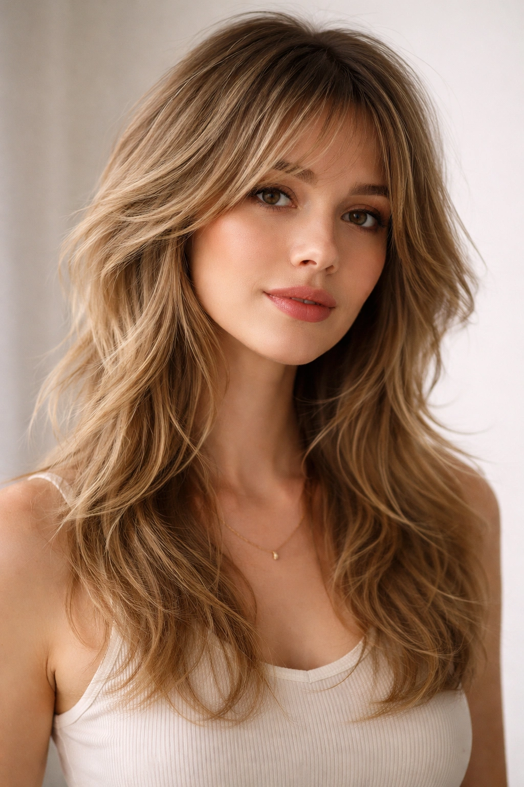Wolf cut on fine textured hair with graduated layers