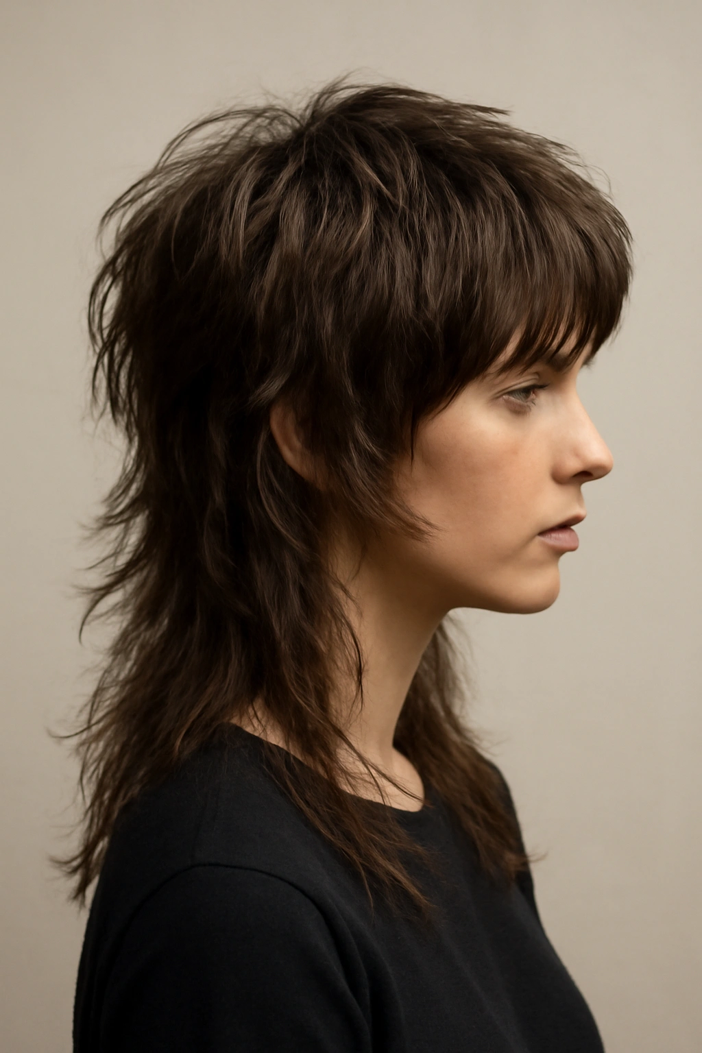 15 Wash and Go Haircuts That Need Almost No Effort 6 Wolf cut hairstyle with mixed short layers and longer back