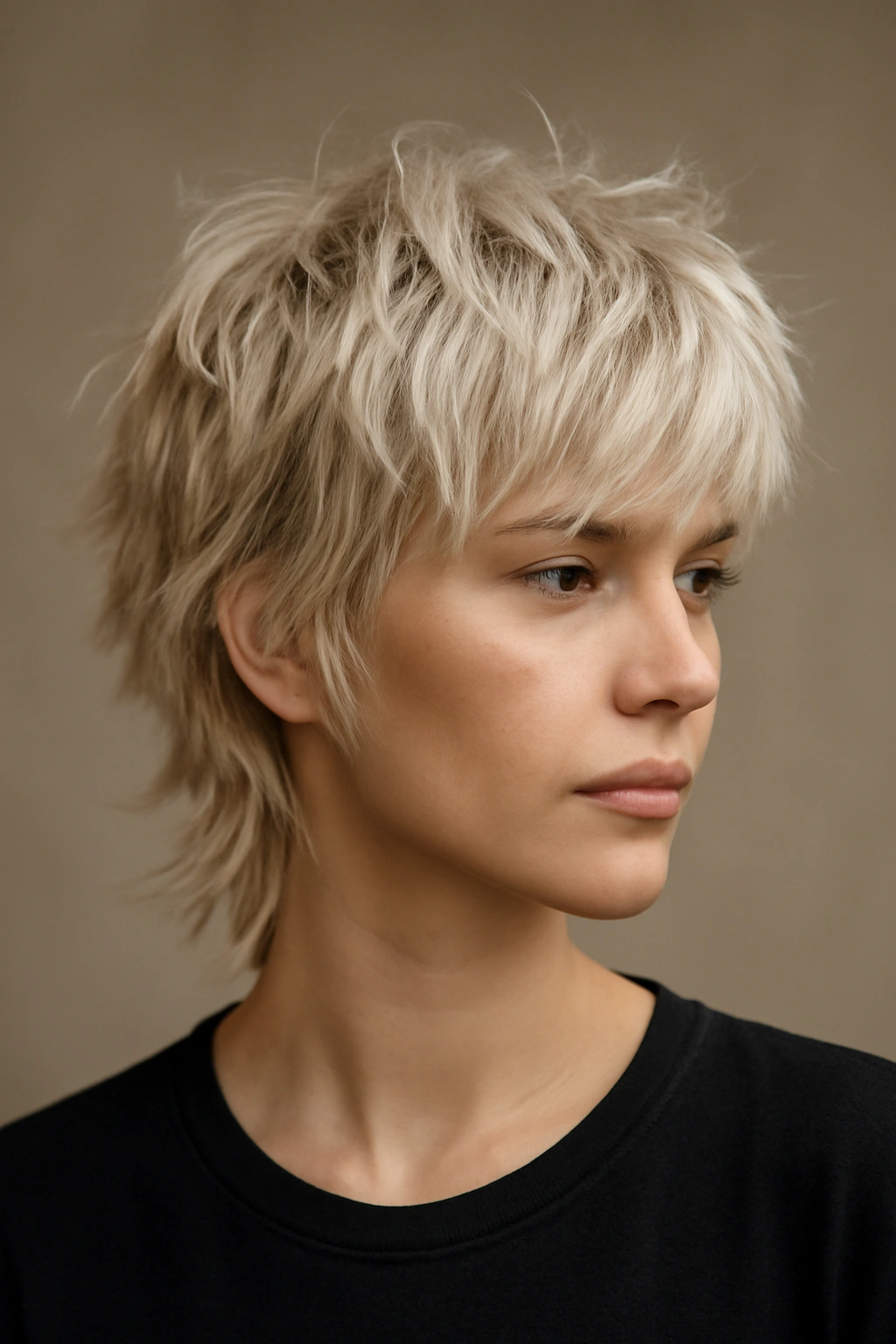 10 Platinum Blonde Short Haircuts Women Are Getting Now 8 Platinum blonde tousled wolf cut with textured layers