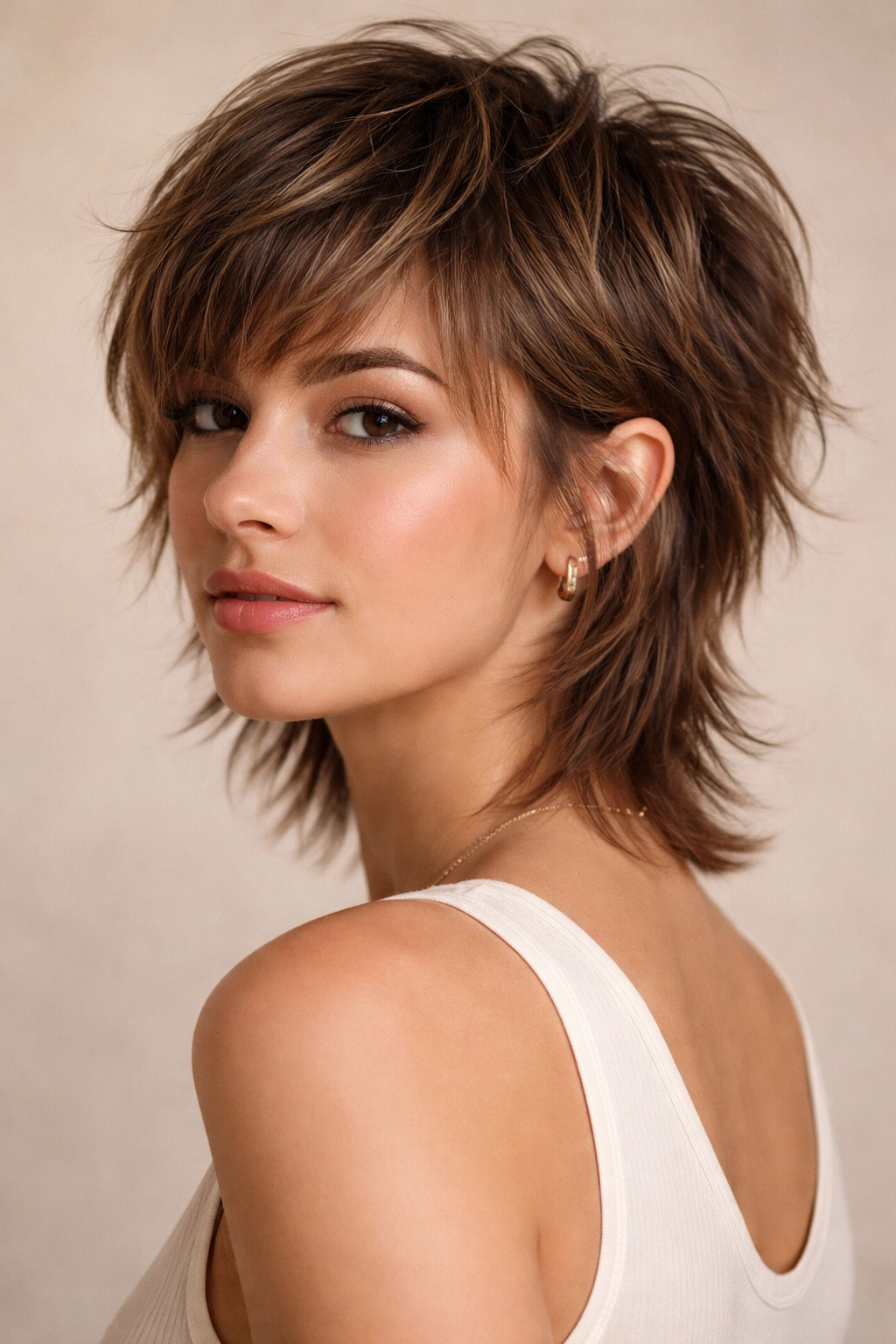 20 Very Short Haircuts That Still Look Feminine 10 Modern short wolf cut with textured layers and back length
