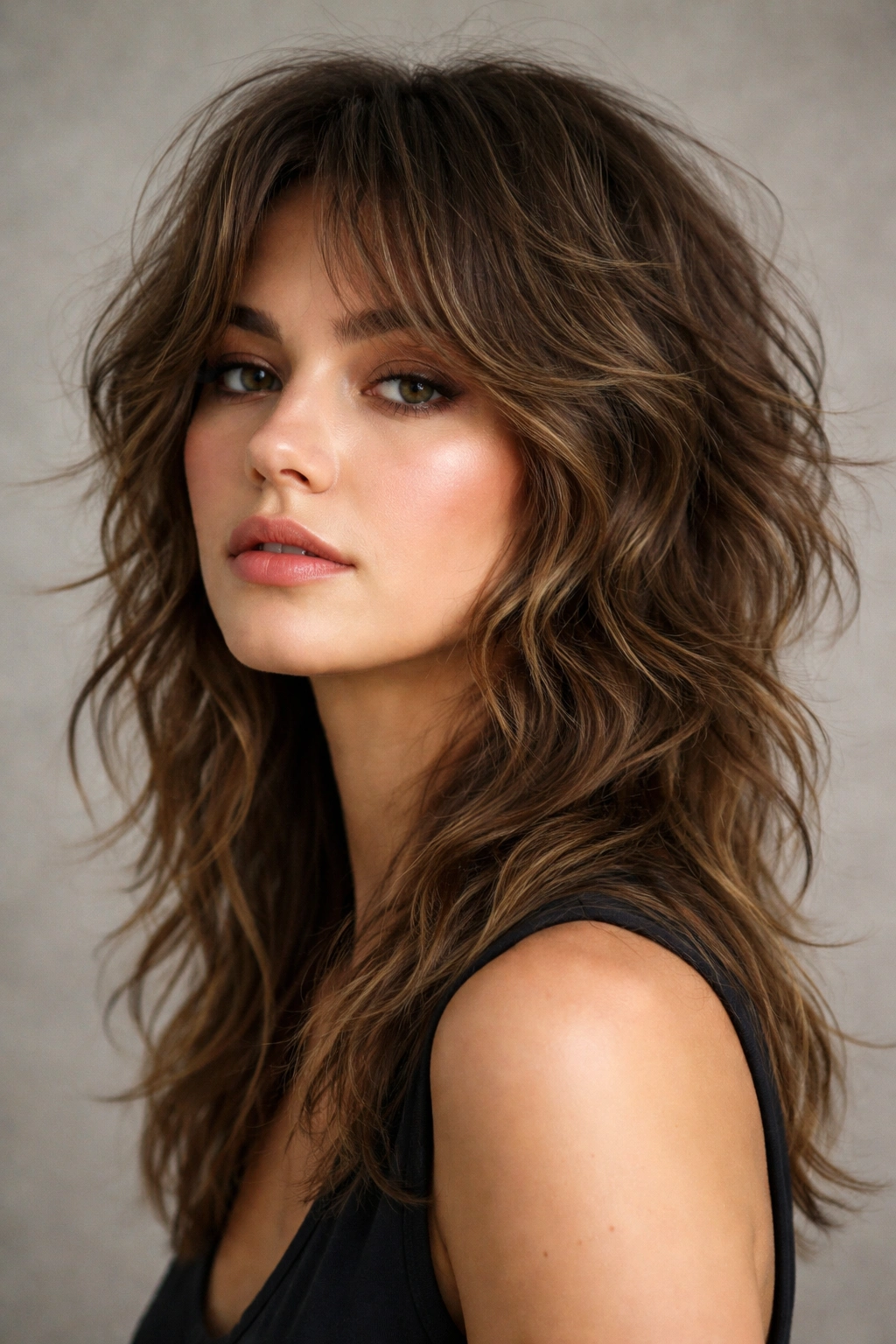 15 Wash And Wear Haircuts For Naturally Wavy Hair 7 The Wolf Cut hairstyle with long front layers and short back on wavy hair