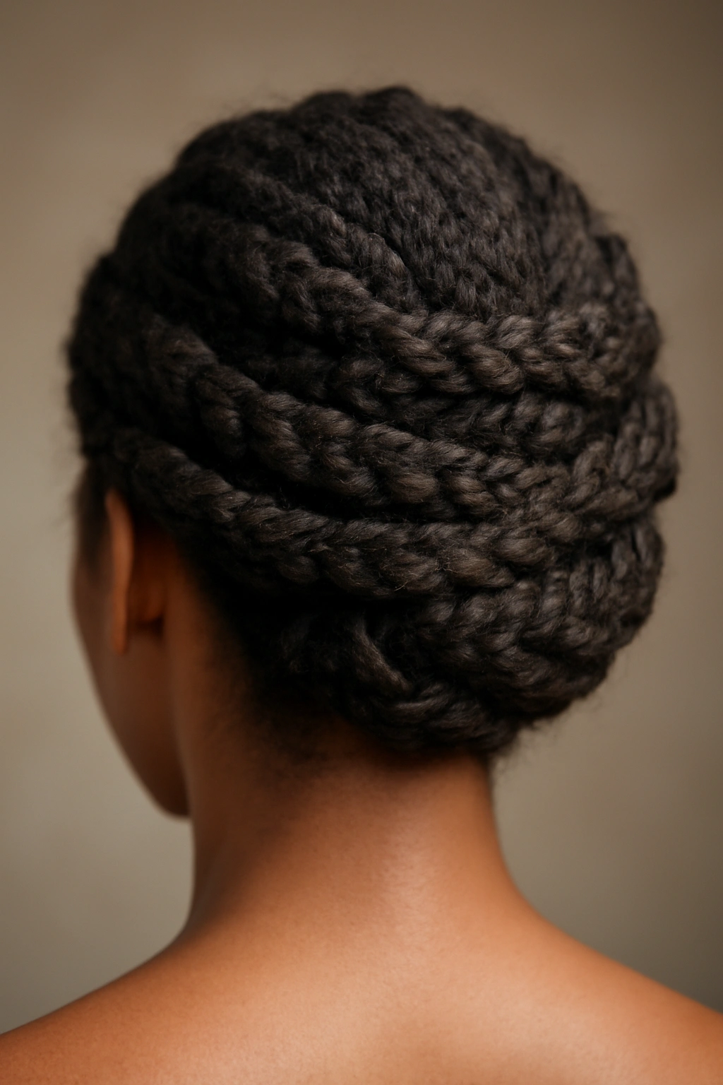 12 Natural Hair Wedding Updos You Need to See 10 Four braids wrap around the head, forming an intricate wraparound updo.