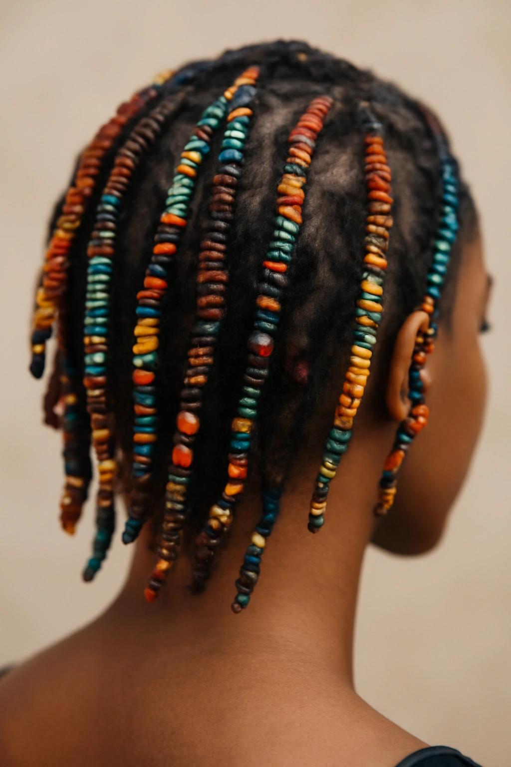 12 Short Loc Styles Women Are Obsessed With Right Now 12 Wrapped locs with beads and colorful thread along lengths