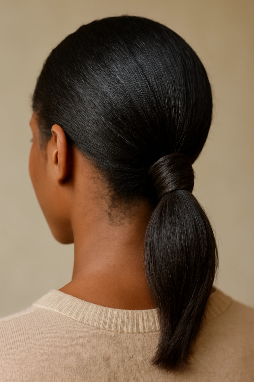 15 Easy Everyday Hairstyles for Black Women to Try 11 Wrapped section around ponytail base concealing hair tie