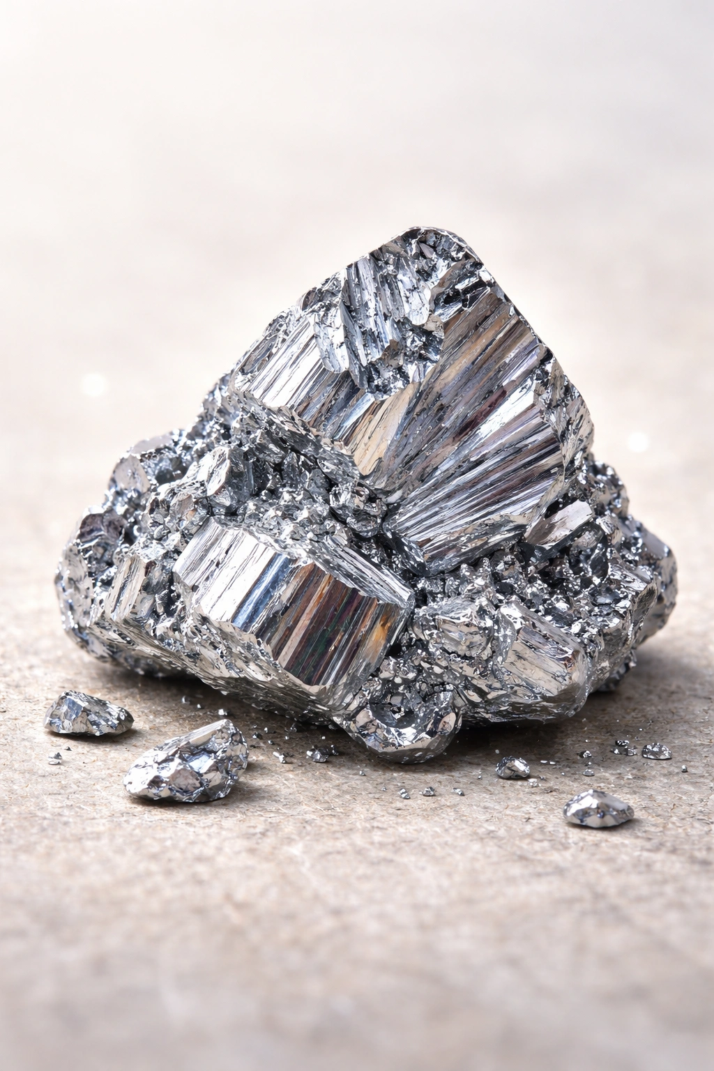 Zinc crystal with halo suggesting balanced zinc intake for hair