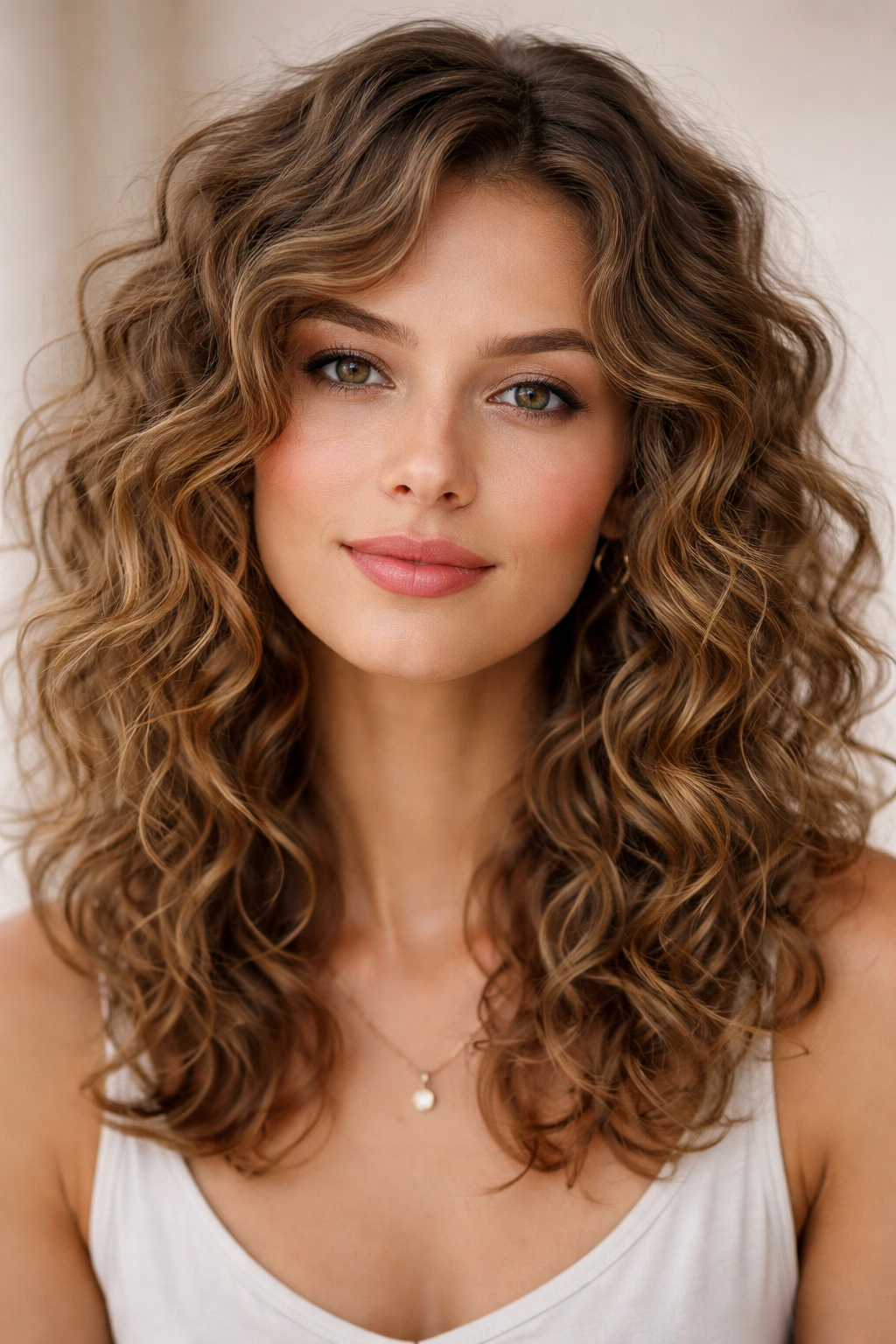 18 Hairstyles That Add Width To A Longer Face 18 Curly perm with waves adding volume and width